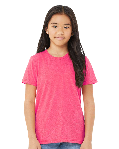 Bella + Canvas 3413y - Youth Triblend T-shirt Charity Pink