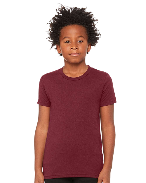Bella + Canvas 3413y - Youth Triblend T-shirt Maroon