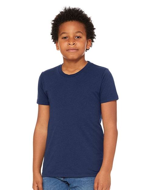 Bella + Canvas 3413y - Youth Triblend T-shirt Solid Navy