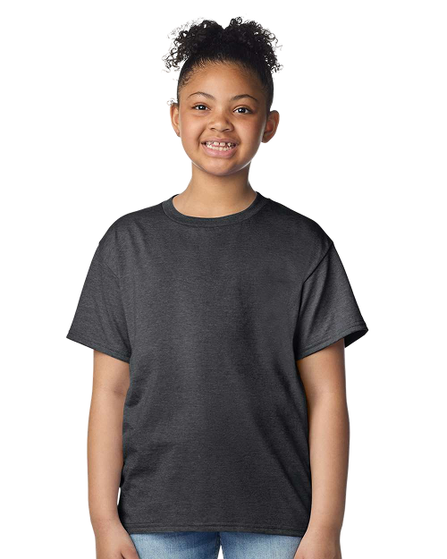 Gildan 3000B - Youth Light Cotton T-shirt Heather Dark Grey