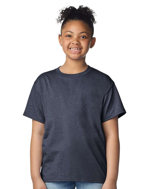 Gildan 3000B - Youth Light Cotton T-shirt Heather Navy