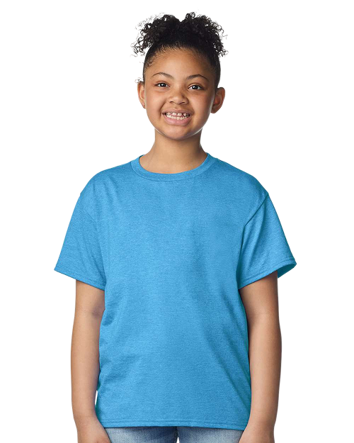 Gildan 3000B - Youth Light Cotton T-shirt Heather Sapphire