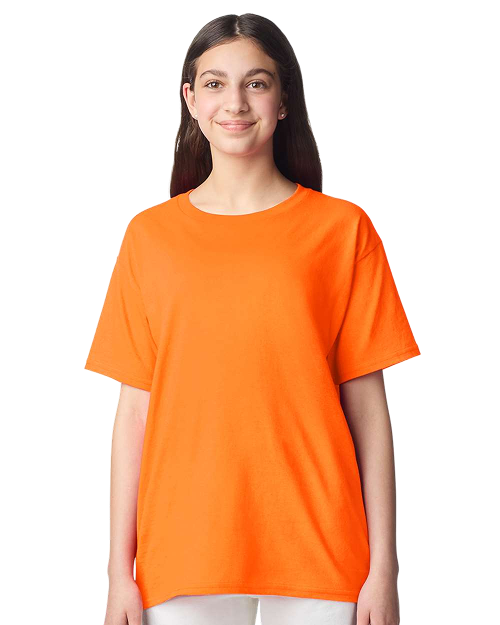 Gildan 3000B - Youth Light Cotton T-shirt Safety Orange