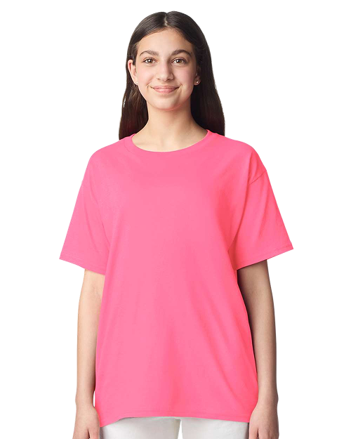 Gildan 3000B - Youth Light Cotton T-shirt Safety Pink