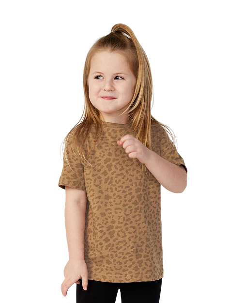 Rabbit Skins 3321 - Toddler T-shirt Brown Leopard