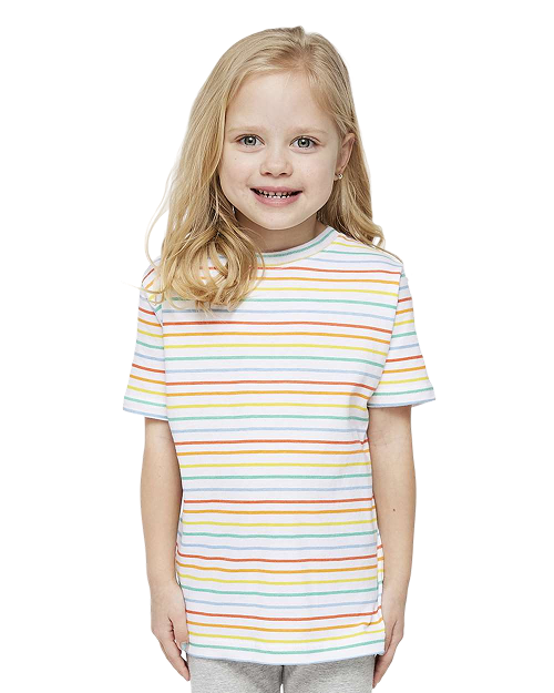 Rabbit Skins 3321 - Toddler T-shirt Rainbow Stripe