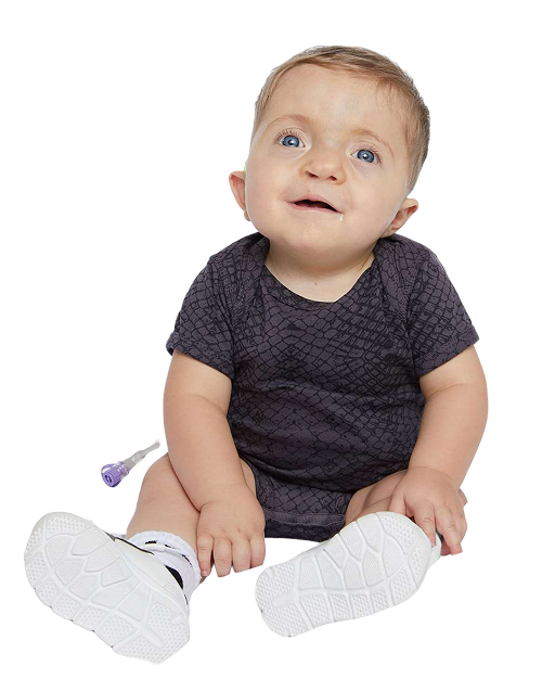 Rabbit Skins 4424 - Infant Bodysuit Black Reptile