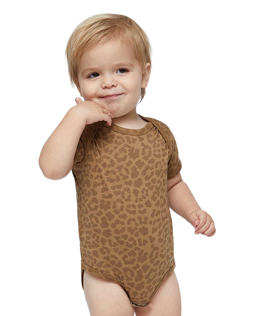 Rabbit Skins 4424 - Infant Bodysuit Brown Leopard