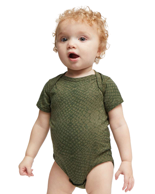 Rabbit Skins 4424 - Infant Bodysuit Green Reptile