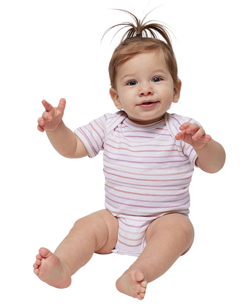 Rabbit Skins 4424 - Infant Bodysuit Lilac Stripe
