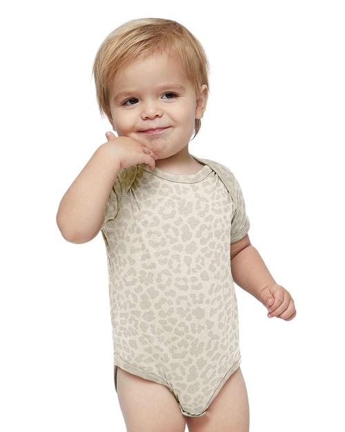Rabbit Skins 4424 - Infant Bodysuit Natural Leopard