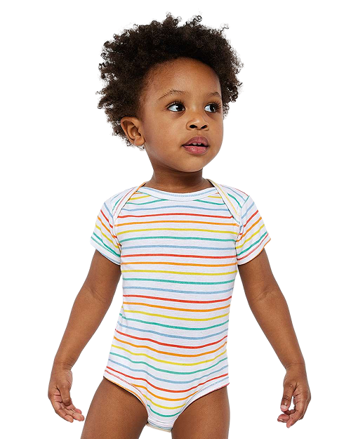 Rabbit Skins 4424 - Infant Bodysuit Rainbow Stripe