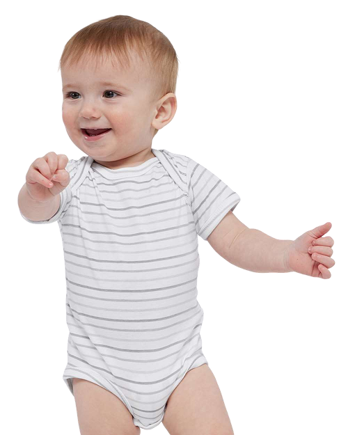 Rabbit Skins 4424 - Infant Bodysuit Shadow Stripe