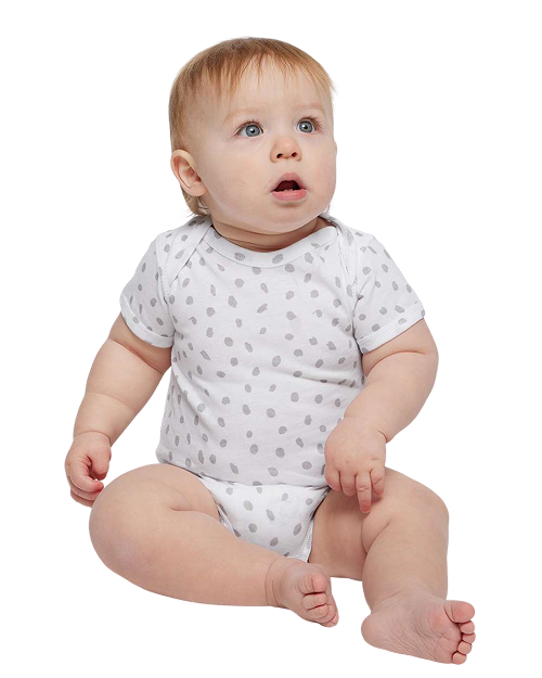Rabbit Skins 4424 - Infant Bodysuit White Spot