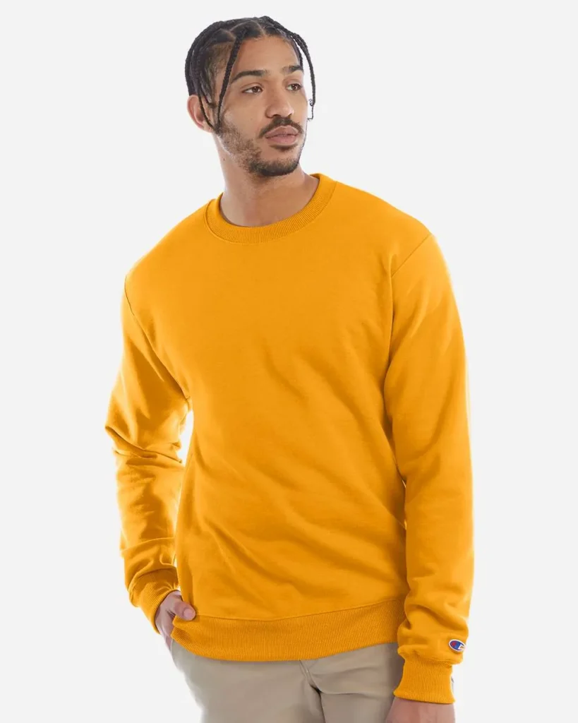 Champion 50/50 Crewneck Sweatshirt Gold