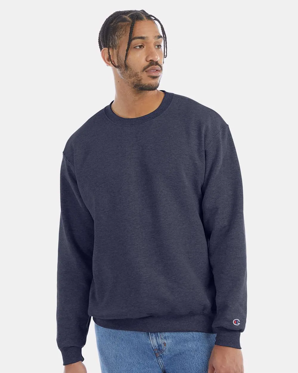 Champion 50/50 Crewneck Sweatshirt Navy Heather