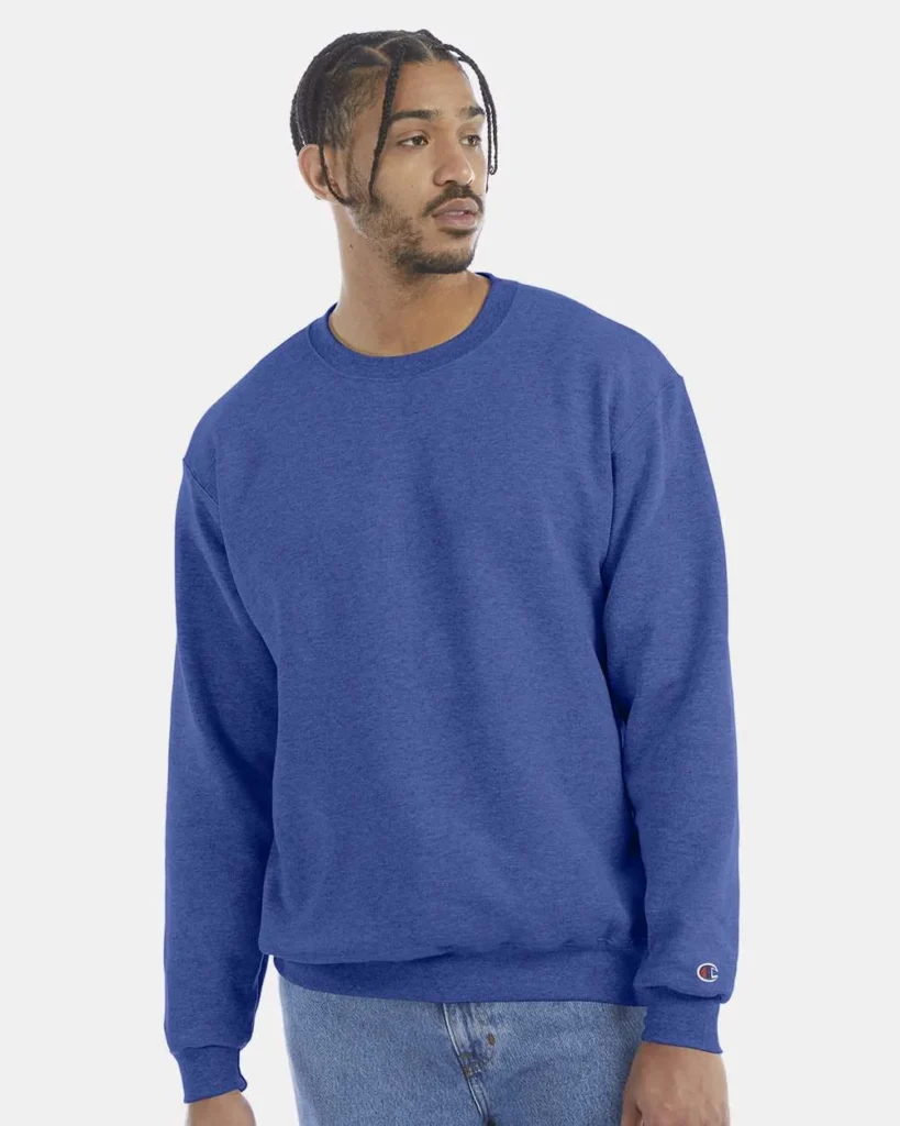 Champion 50/50 Crewneck Sweatshirt Royal Blue Heather