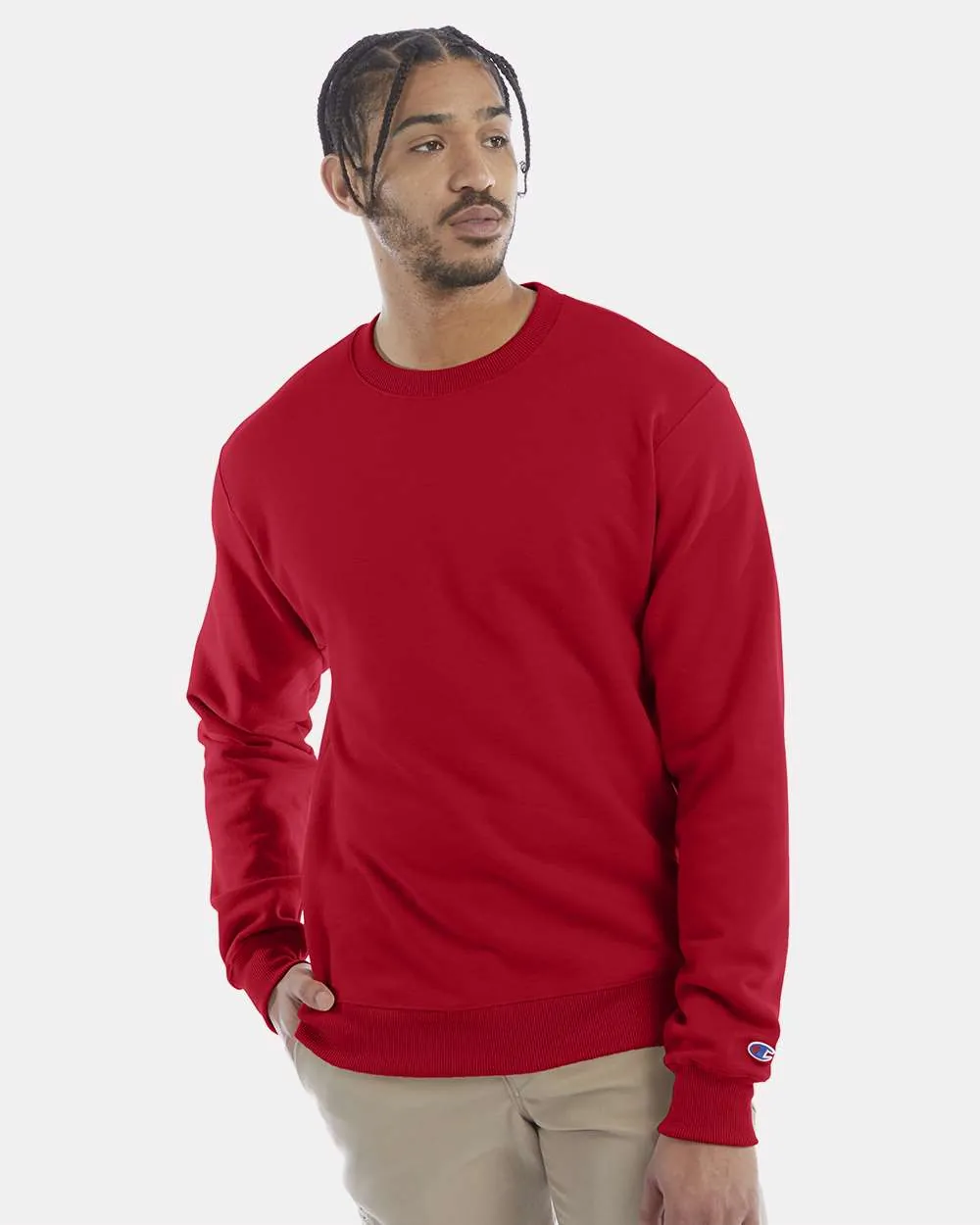 Champion 50/50 Crewneck Sweatshirt Scarlet