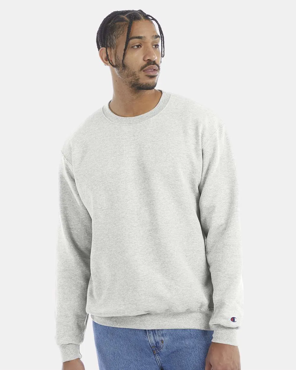 Champion 50/50 Crewneck Sweatshirt Silver Grey