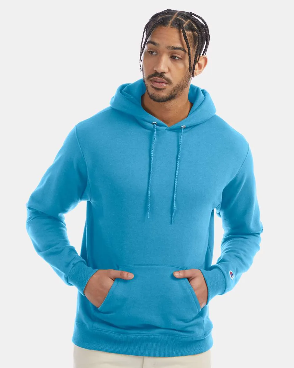 Champion 50/50 Hooded Sweatshirt Blue Lagoon