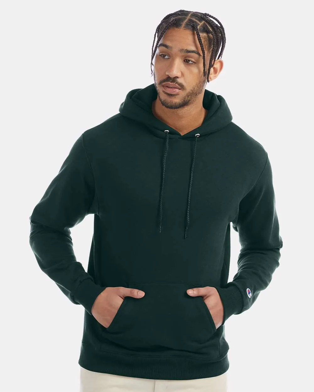 Champion 50/50 Hooded Sweatshirt Dark Green