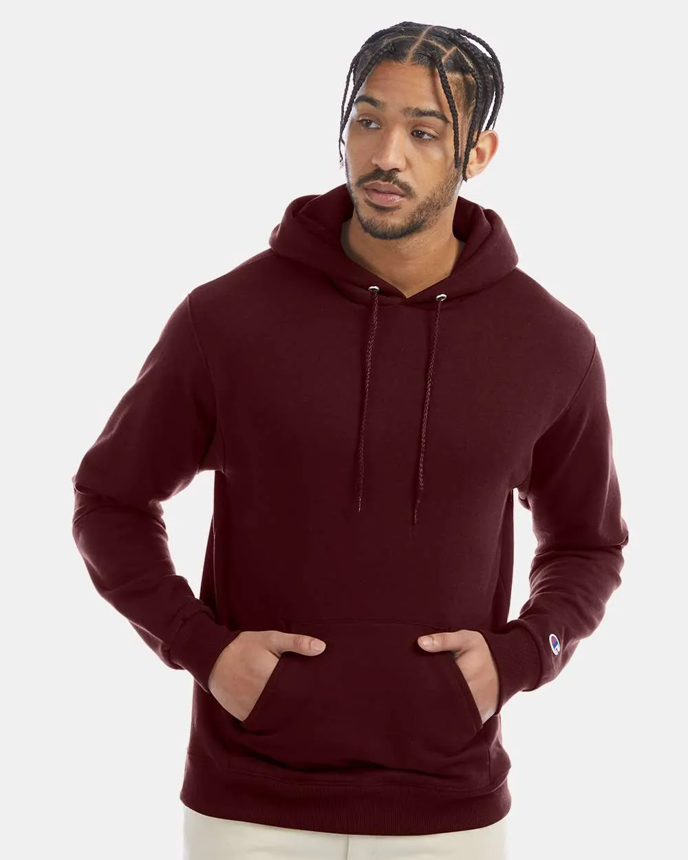 Champion 50/50 Hooded Sweatshirt Maroon