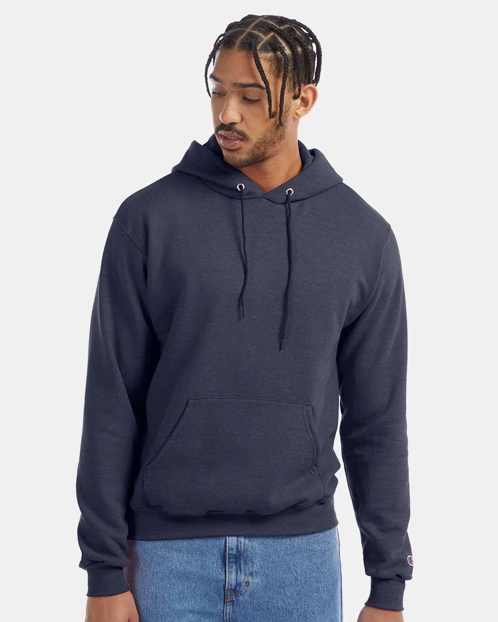 Champion 50/50 Hooded Sweatshirt Navy Heather