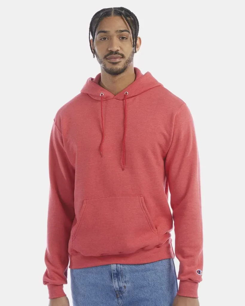 Champion 50/50 Hooded Sweatshirt Scarlet Heather