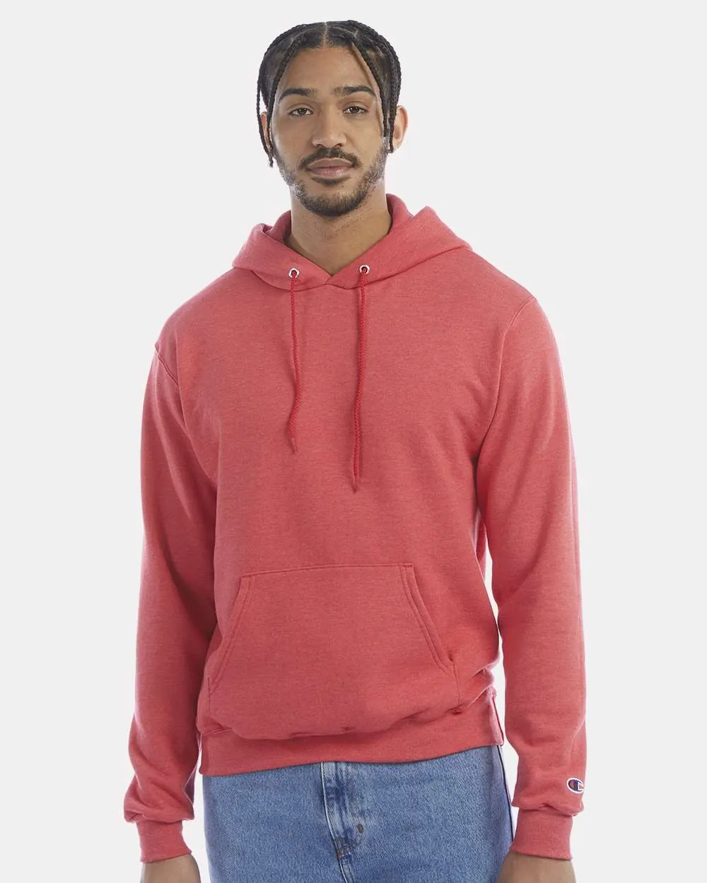 Champion 50/50 Hooded Sweatshirt Scarlet Heather