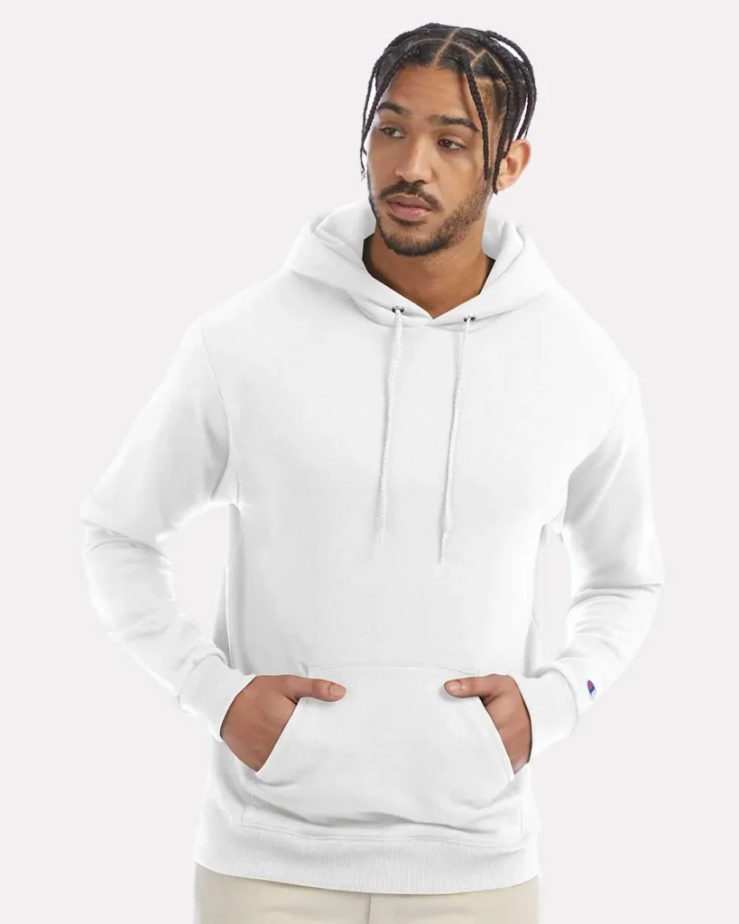 Champion 50/50 Hooded Sweatshirt White
