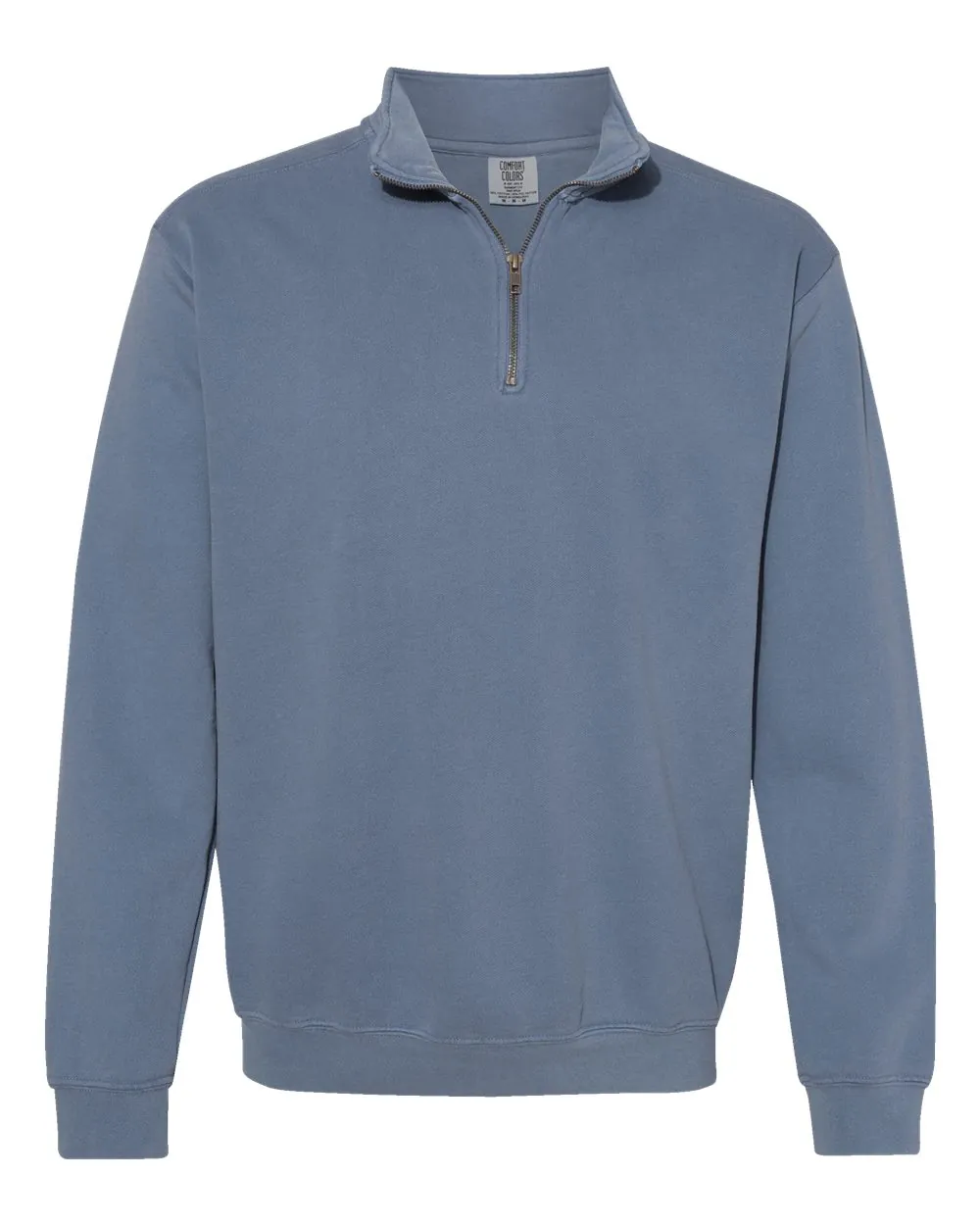 Comfort Colors Garment-Dyed Quarter-Zip Sweatshirt Blue Jean