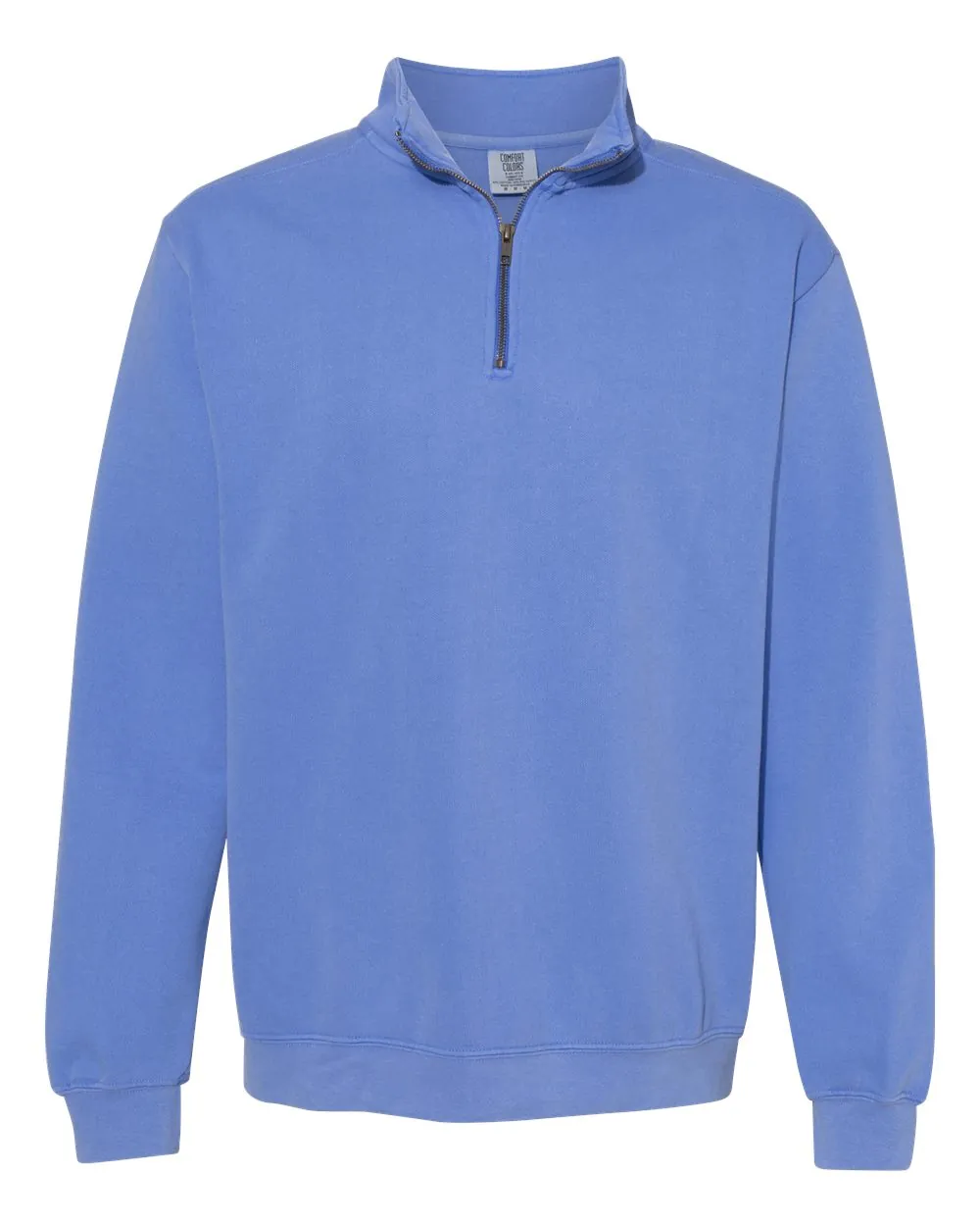 Comfort Colors Garment-Dyed Quarter-Zip Sweatshirt Flo Blue