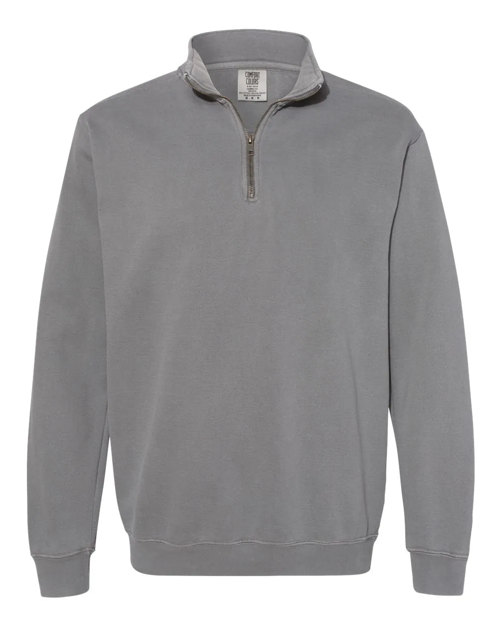 Comfort Colors Garment-Dyed Quarter-Zip Sweatshirt Grey