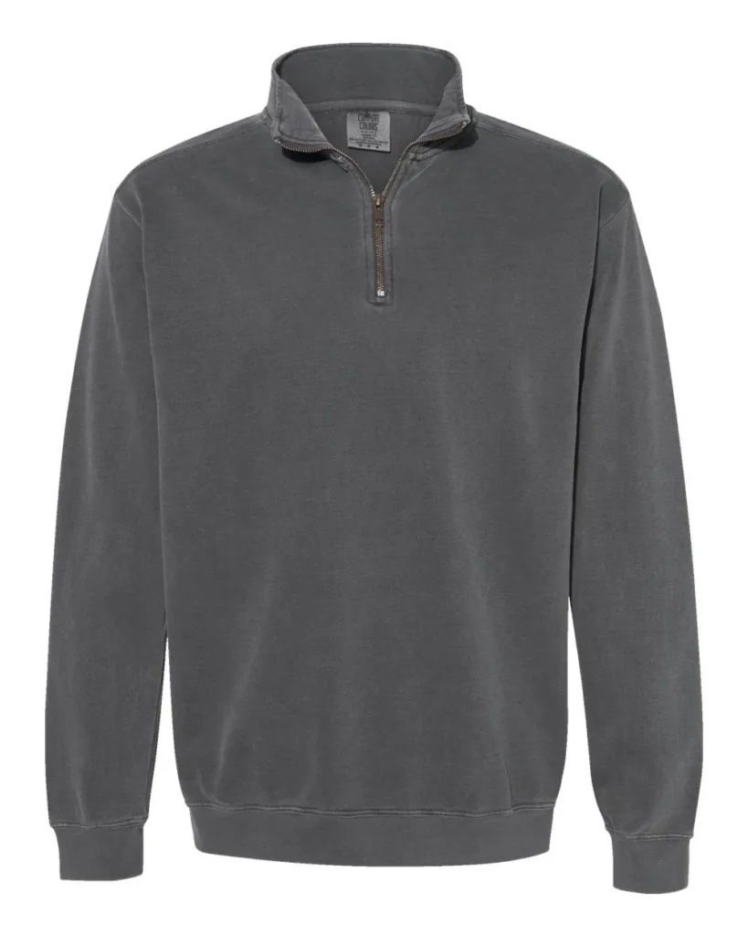 Comfort Colors Garment-Dyed Quarter-Zip Sweatshirt Pepper