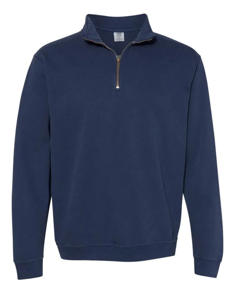 Comfort Colors Garment-Dyed Quarter-Zip Sweatshirt True Navy