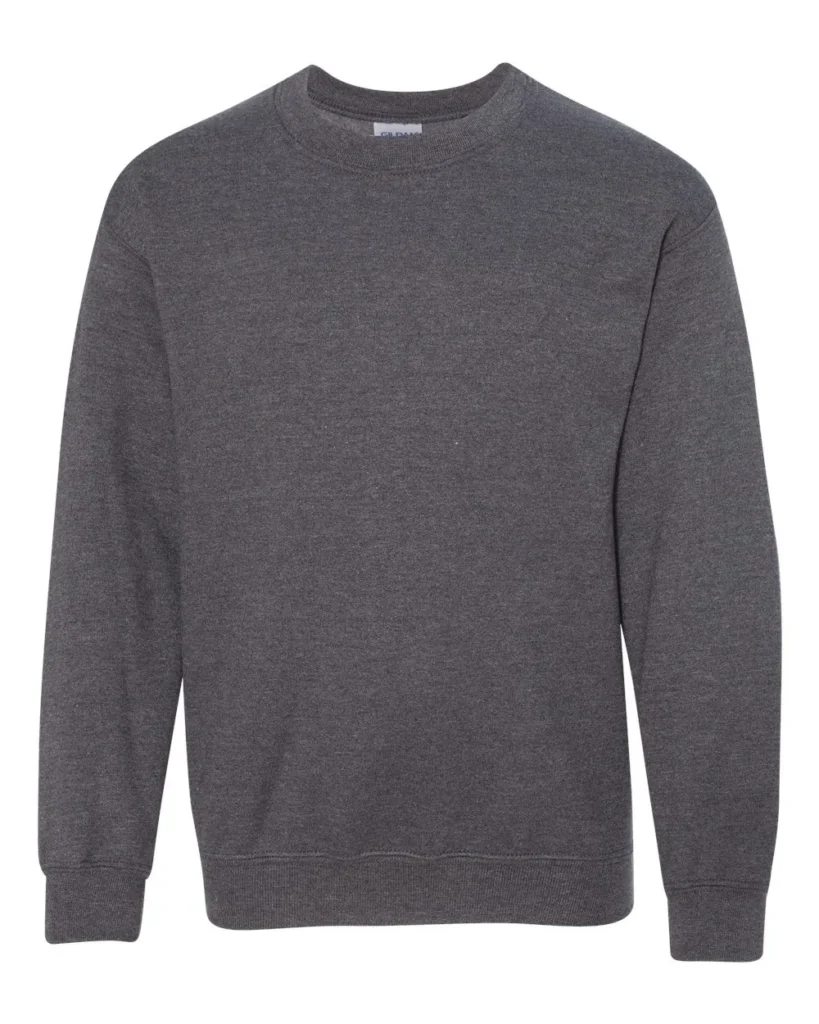 Gildan Youth Heavy Blend Crewneck Sweatshirt Dark Heather