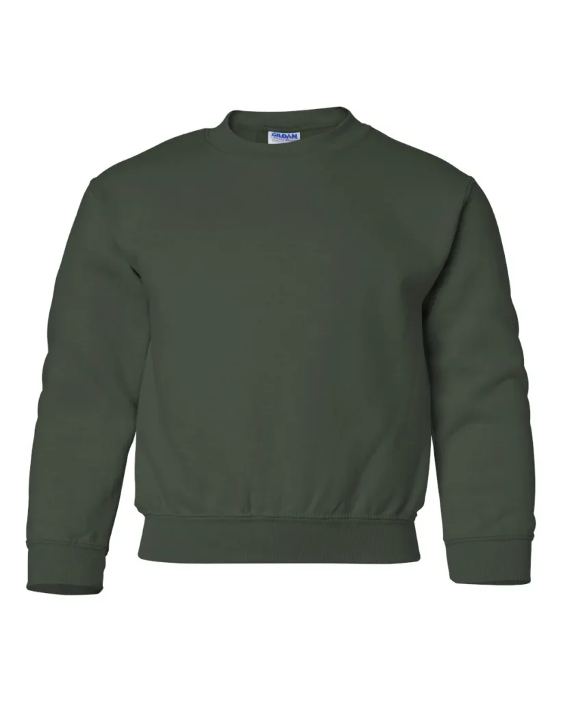 Gildan Youth Heavy Blend Crewneck Sweatshirt Forest