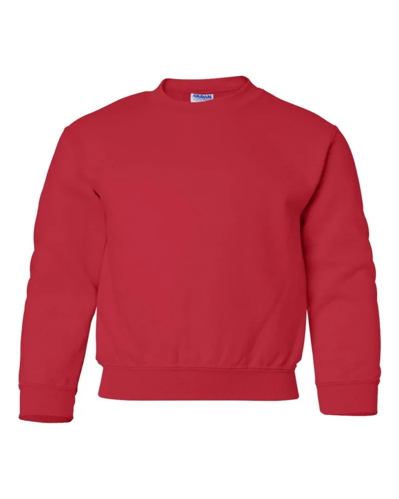 Gildan Youth Heavy Blend Crewneck Sweatshirt Red