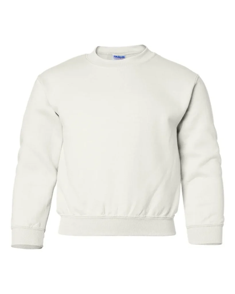 Gildan Youth Heavy Blend Crewneck Sweatshirt White