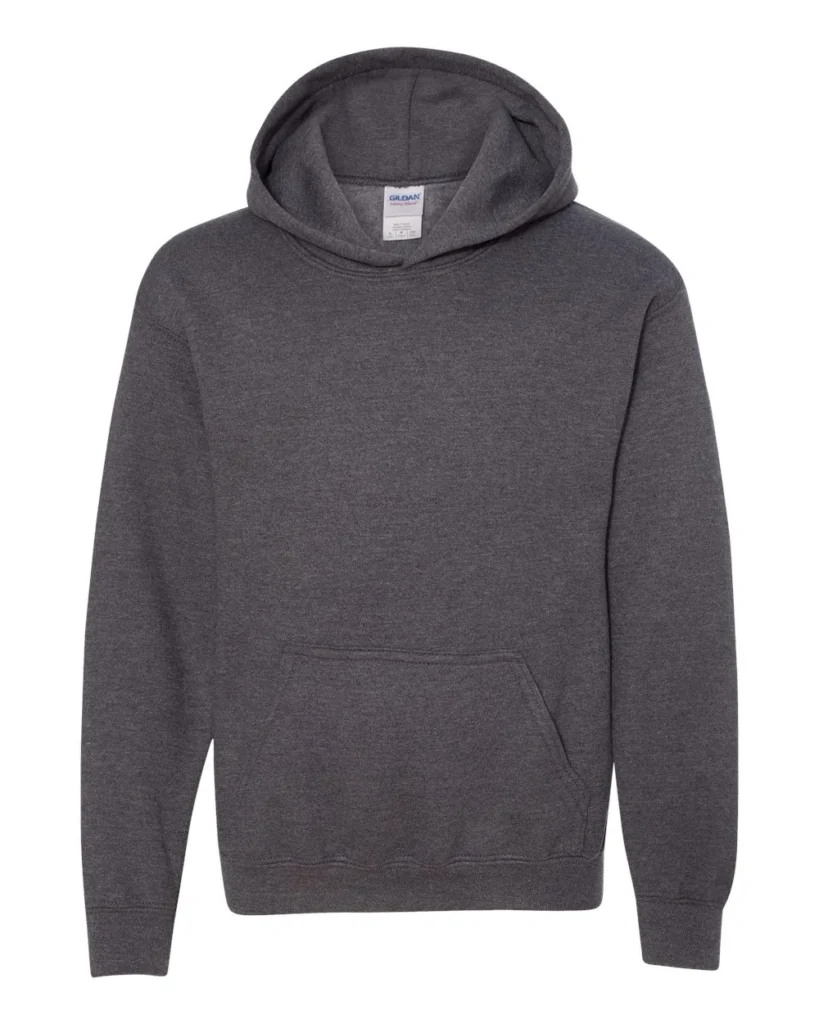 Gildan Youth Hooded Sweatshirt Dark Heather