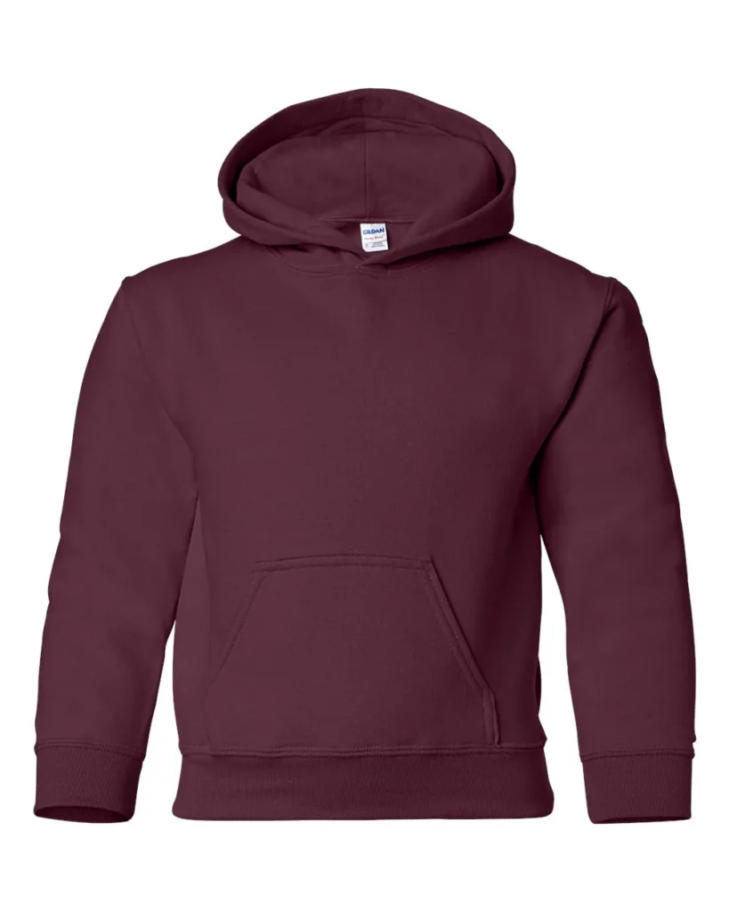Gildan Youth Hooded Sweatshirt Maroon