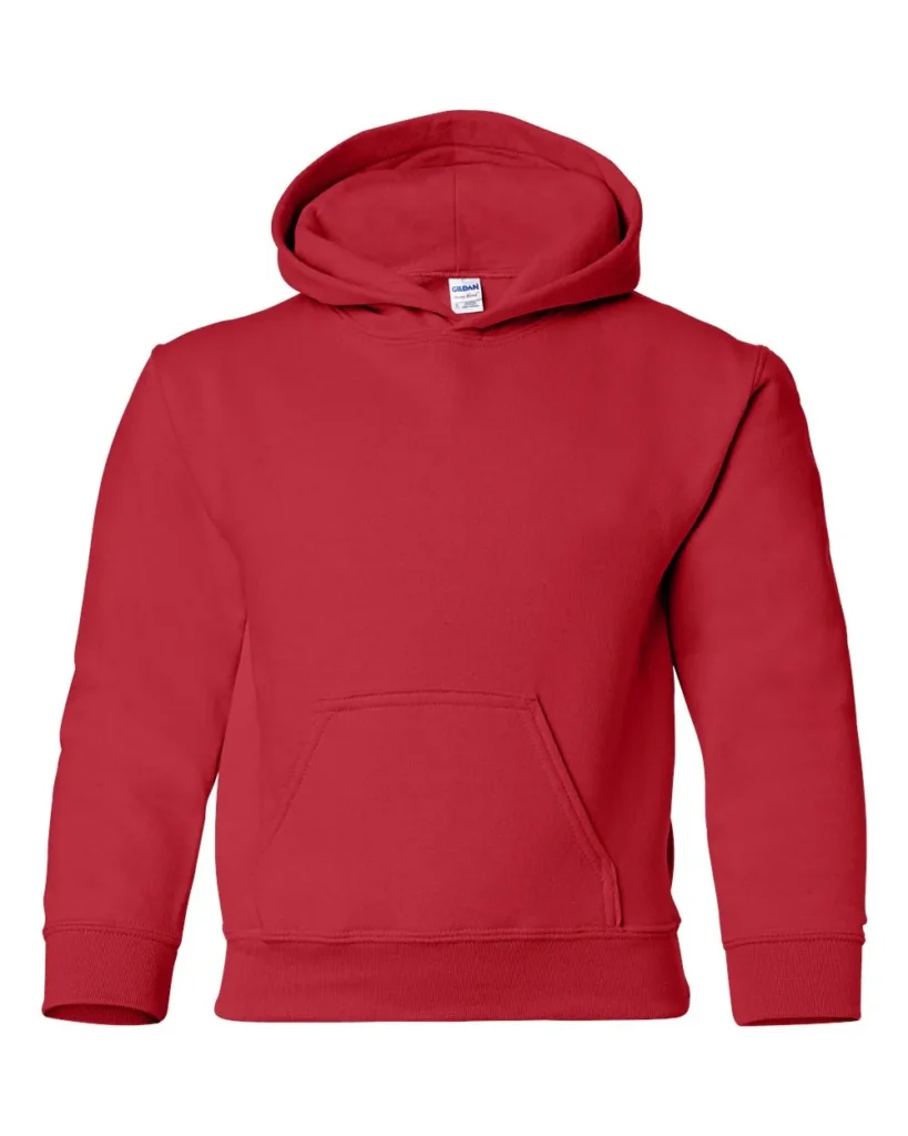 Gildan Youth Hooded Sweatshirt Red