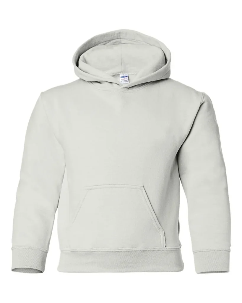 Gildan Youth Hooded Sweatshirt White