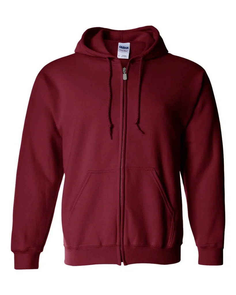 Gildan Heavy Blend Full-zip Hooded Sweatshirt Cardinal Red