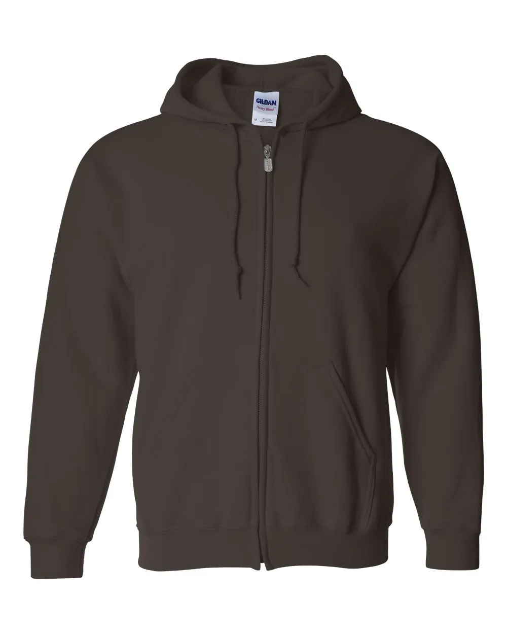 Gildan Heavy Blend Full-zip Hooded Sweatshirt Dark Chocolate