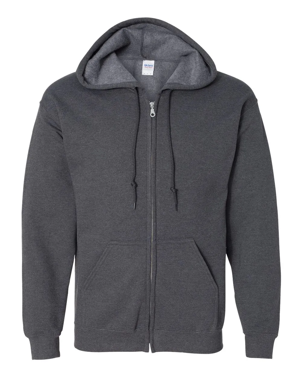 Gildan Heavy Blend Full-zip Hooded Sweatshirt Dark Heather