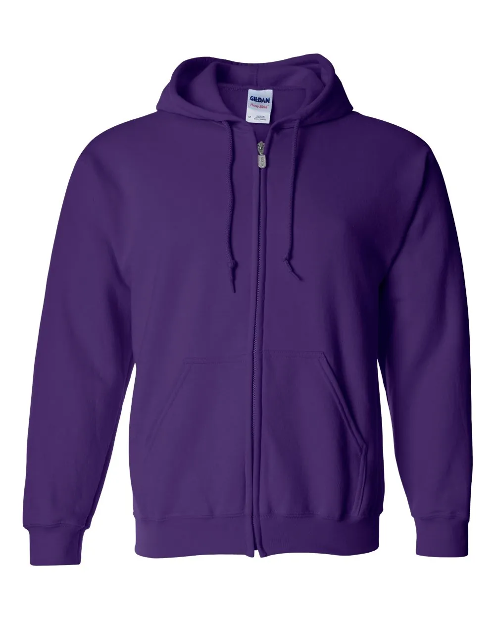 Gildan Heavy Blend Full-zip Hooded Sweatshirt Purple