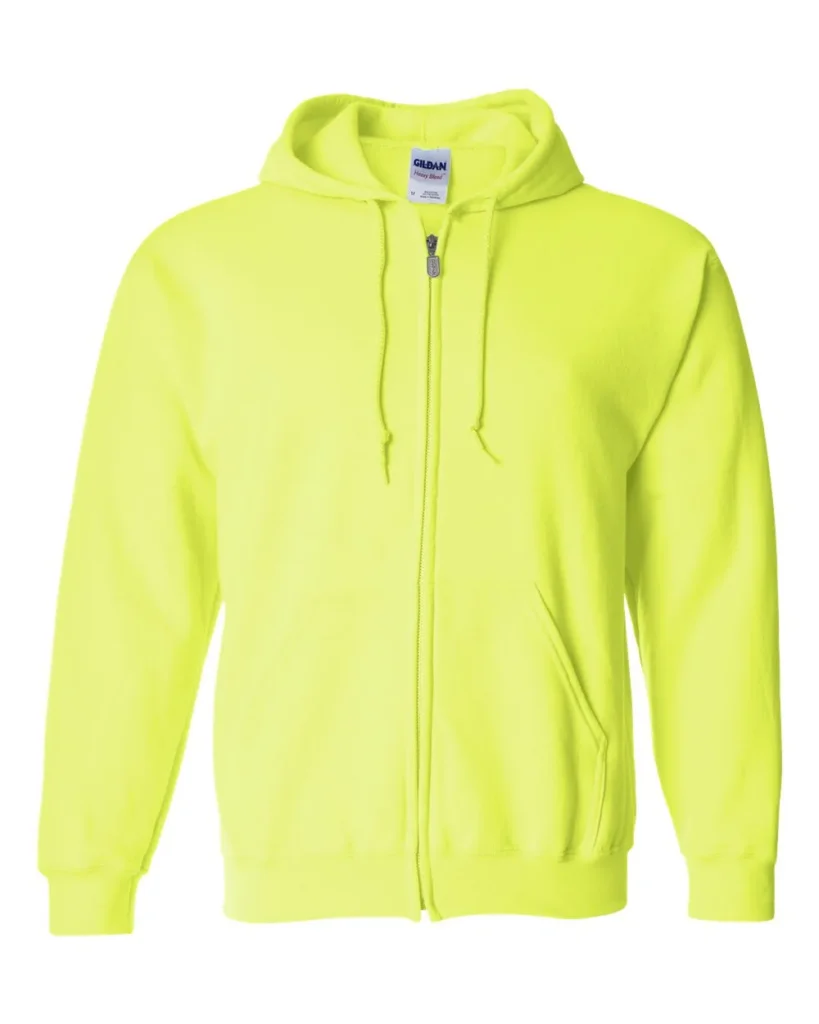 Gildan Heavy Blend Full-zip Hooded Sweatshirt Safety Green