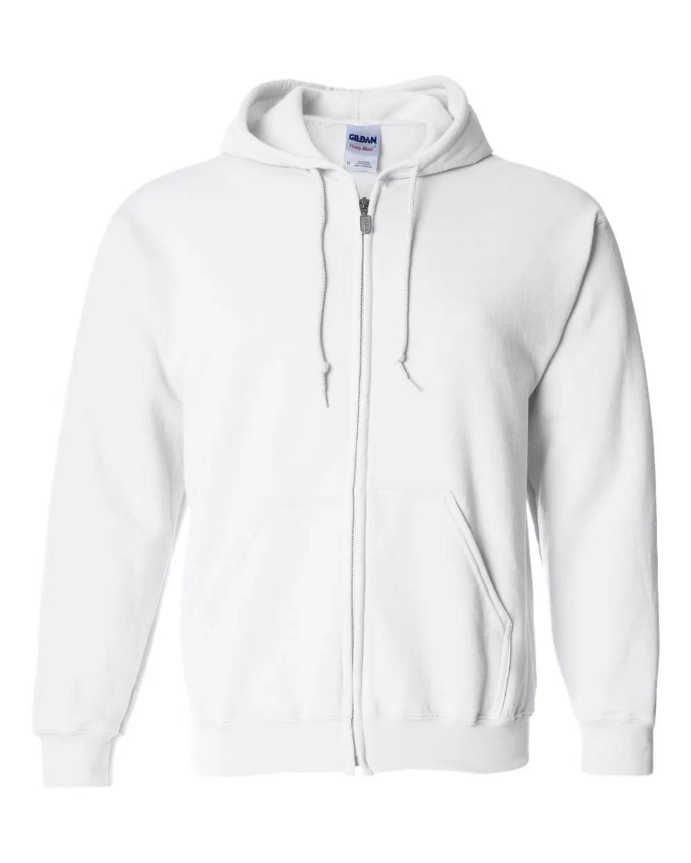 Gildan Heavy Blend Full-zip Hooded Sweatshirt White