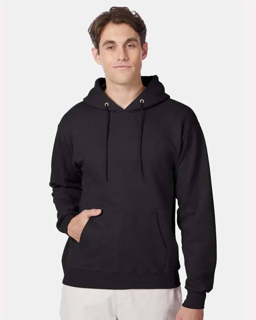 Hanes Ultimate Cotton Hooded Sweatshirt Black